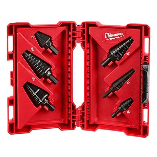 Vertraagde Uitschuif MILWAUKEE 6 PC. Step Drill Bit Set