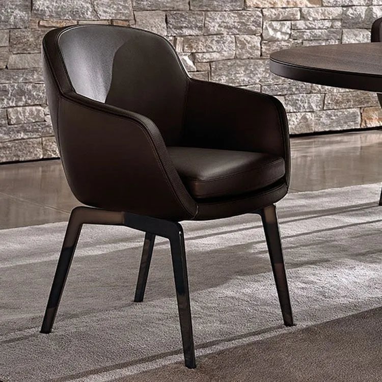 Gegalvaniseerd Upholstered Kitchen Dining Chairs Industrial Style Dining Chair Ebbenhout Legs Faux