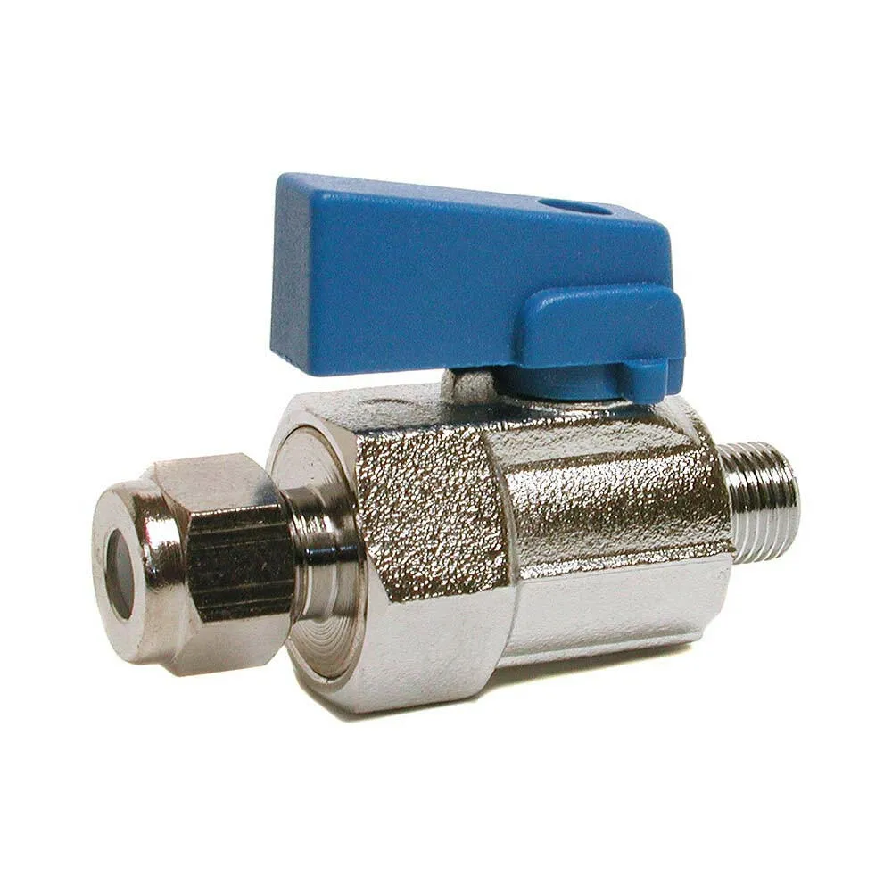 Rubberen Afdicht Dial ¼" cc x ⅛" MPT Straight Ball Valve