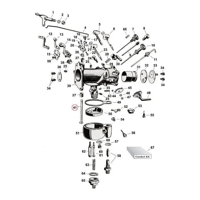 Throttle Shaft Harley-Davidson met CE-Keurmerk