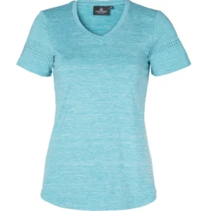 Tyra Women's Tech Top Aquifer Blauw XXL Zwart Rubber