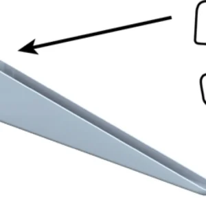 Element drager dubbel - wit - 22 cm - 1-haak voor roterende bewerkingen