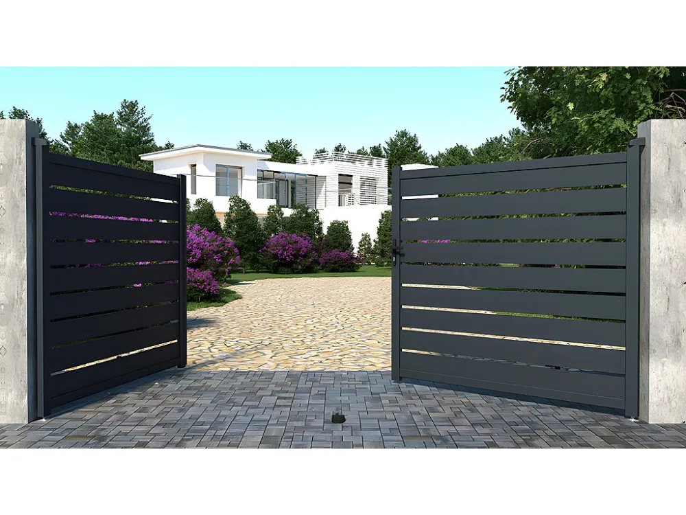 Hoogwaardig Carbide Draaihek van aluminium PRIMO - Antr. - L397xH183 cm - Koop nu onopgesmukt & goedkoop online