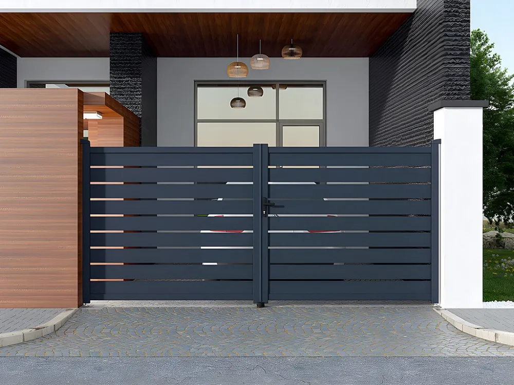 Hoogwaardig Carbide Draaihek van aluminium PRIMO - Antr. - L397xH183 cm - Koop nu onopgesmukt & goedkoop online