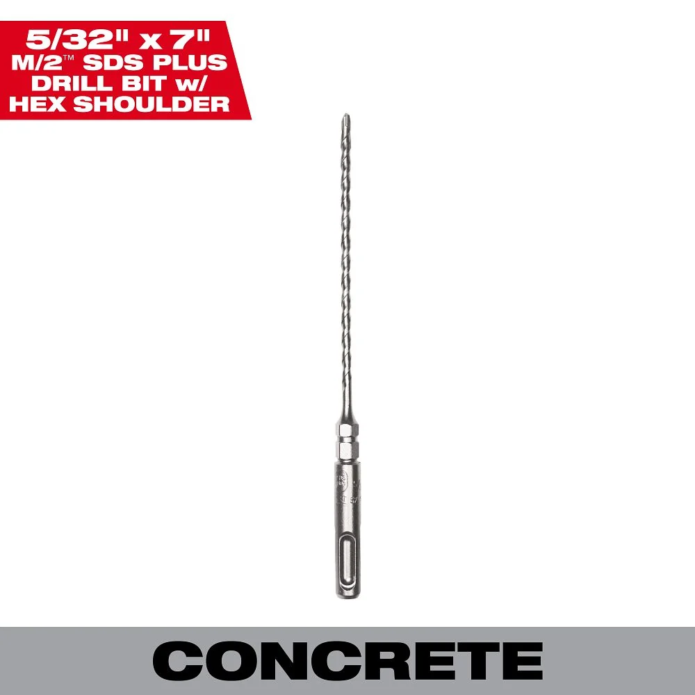 Milwaukee Tools 5/32 x 7 SDS+2CT Drill Bit w/Hex 48-20-8291