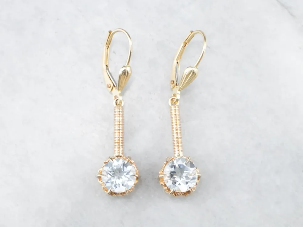 Aquamarine Drop Earrings met hoge trekkracht