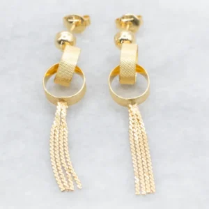 Betonanker Ball Stud Dangle Drop Earrings
