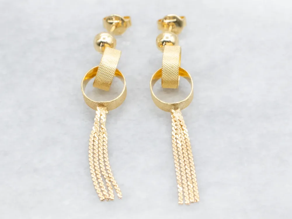 Betonanker Ball Stud Dangle Drop Earrings