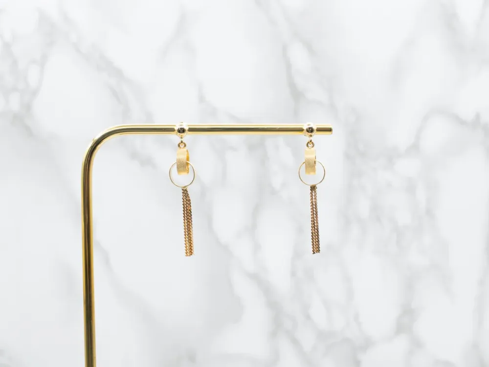 Betonanker Ball Stud Dangle Drop Earrings