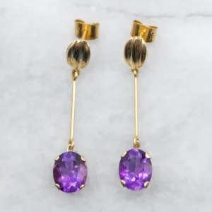 Chemisch anker Amethyst Drop Earrings