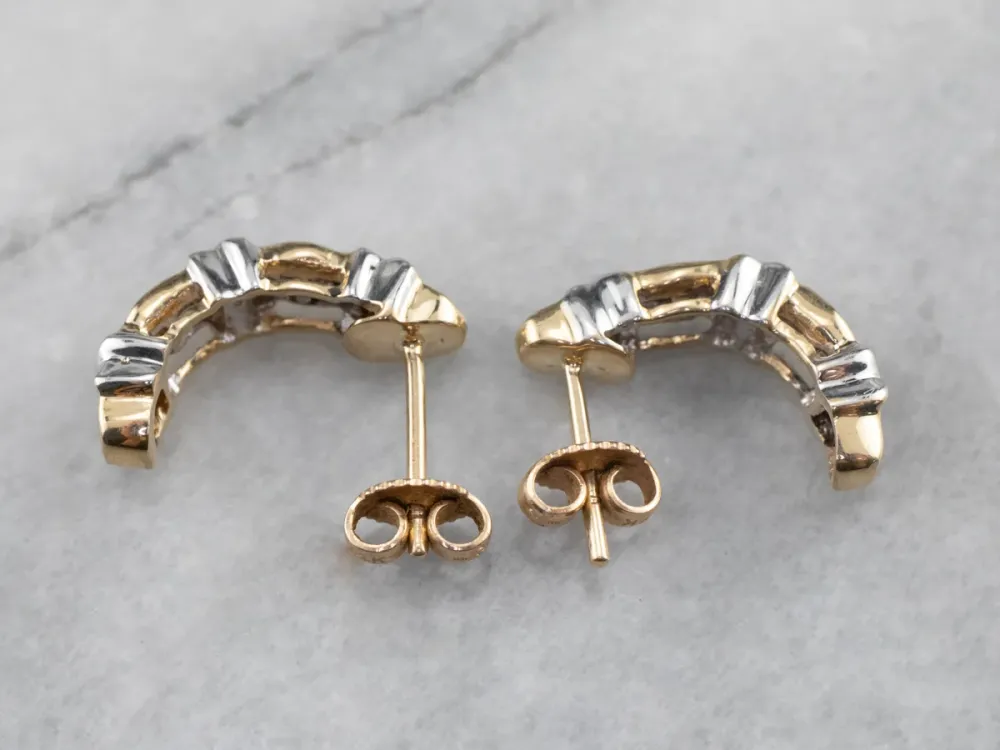 Contemporain Baguette Diamond Drop Earrings (ETA-goedgekeurd)