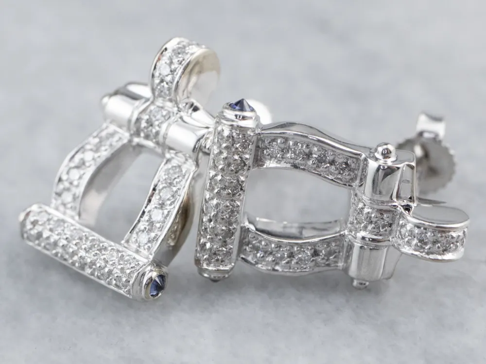 Diamond 18K White Verguld Drop Earrings