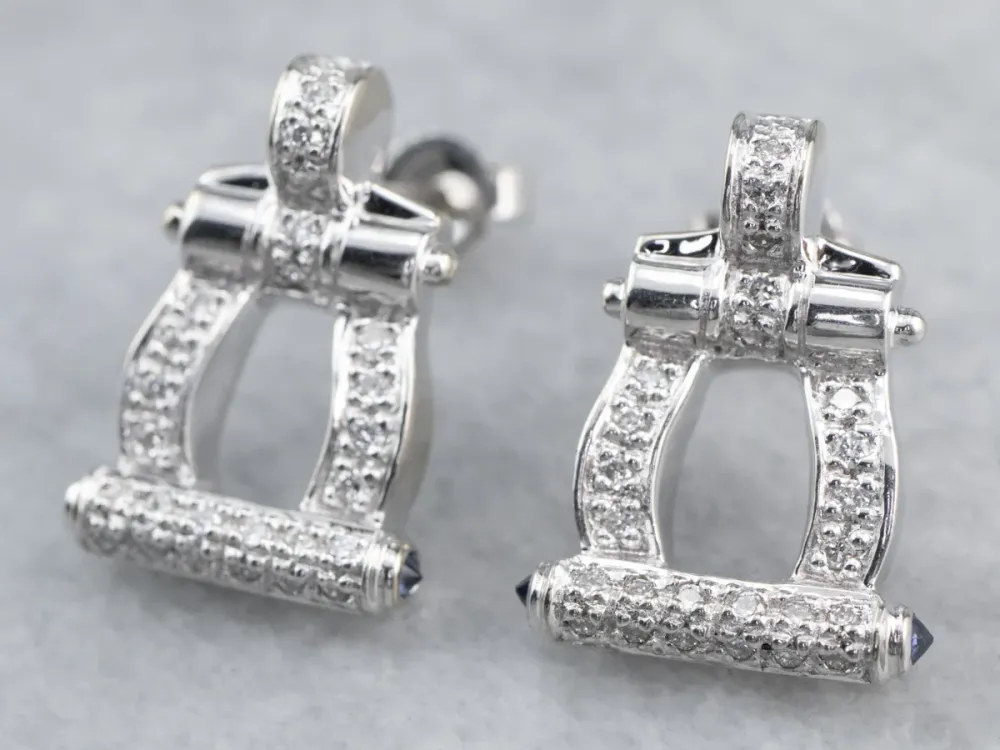 Diamond 18K White Verguld Drop Earrings