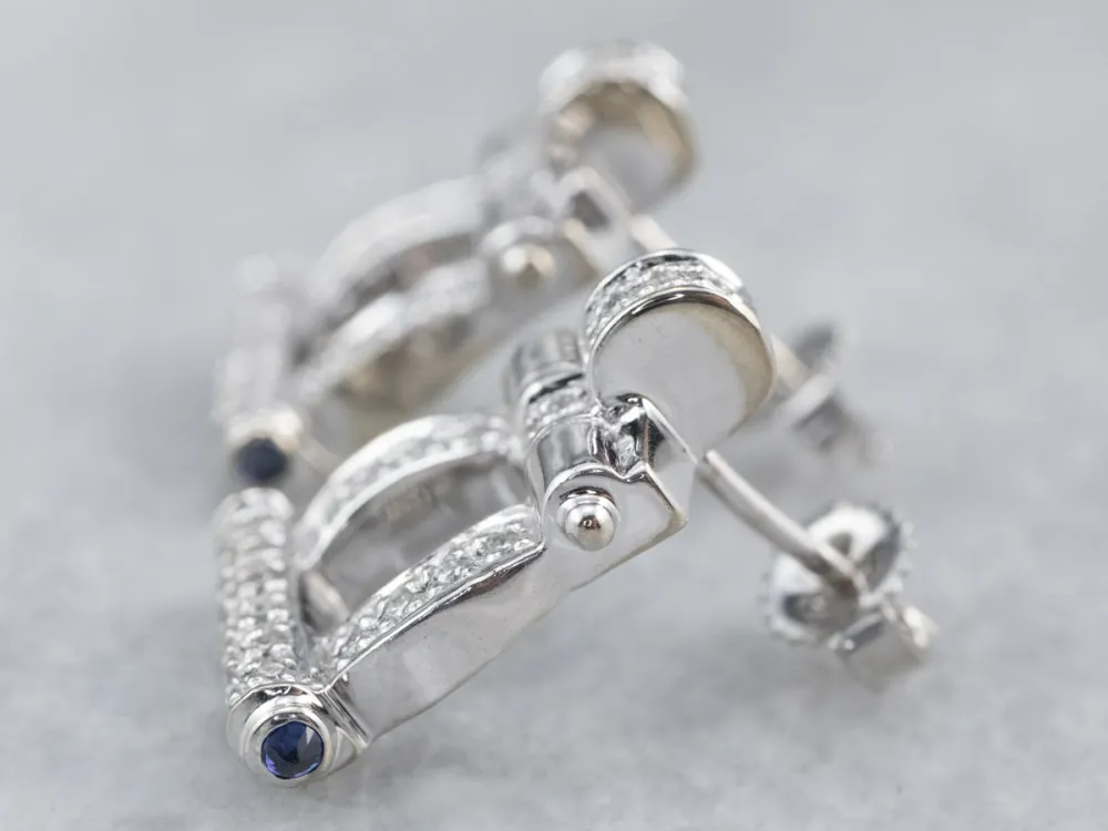 Diamond 18K White Verguld Drop Earrings