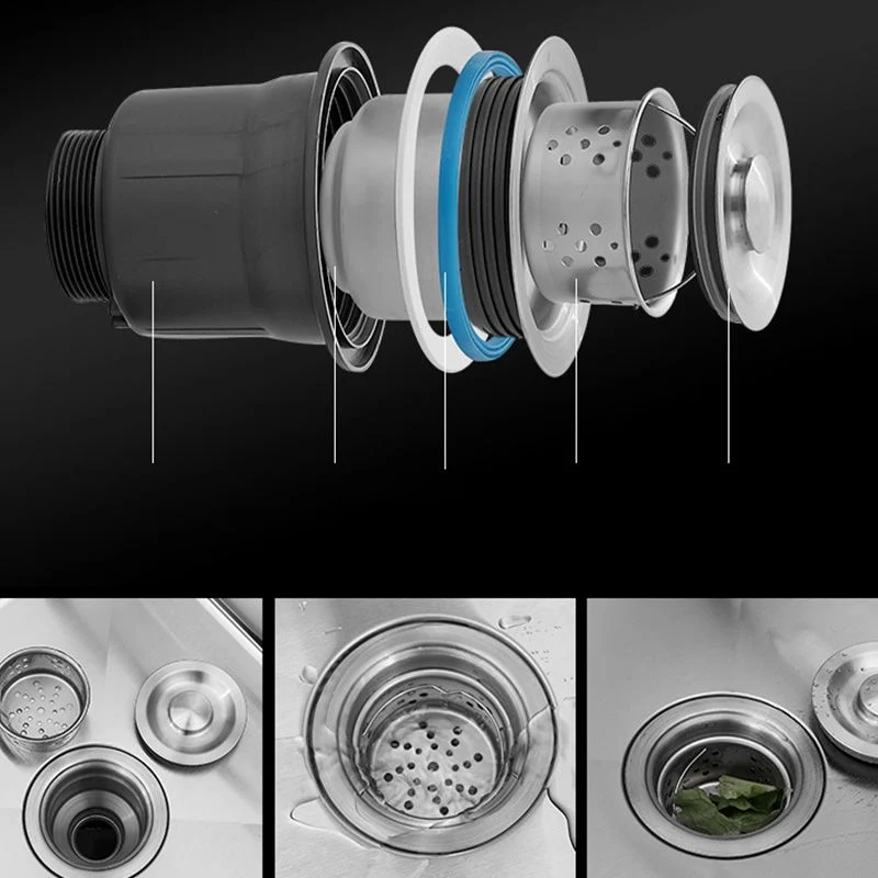 Dirt Resistant Kitchen Sink Soundproof Design Niet-roestend Steel Drop- Kitchen Sink met hoge trekkracht 30l