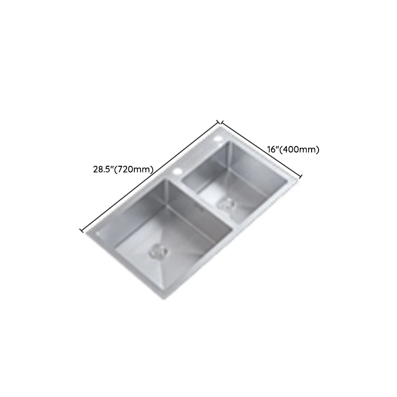 Dirt Resistant Kitchen Sink Soundproof Design Niet-roestend Steel Drop- Kitchen Sink met hoge trekkracht 30l