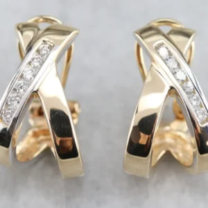 Muuranker Diamond Drop Hoop Earrings