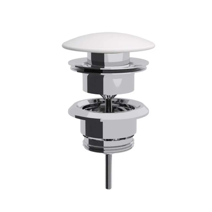 Piletta click clack adjustable cm 0-8 geel koper white ceramic plug Lineabeta