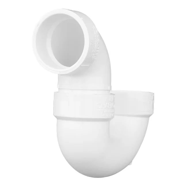 Charlotte Pipe 1-1/2- x 1-1/2- VINYL DWV Hub P-Trap Non-Potable Water - Prevents Sewer Gas Entry
