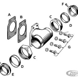 COLONY intake manfold nuts OHV40-54 Chr Harley-Davidson