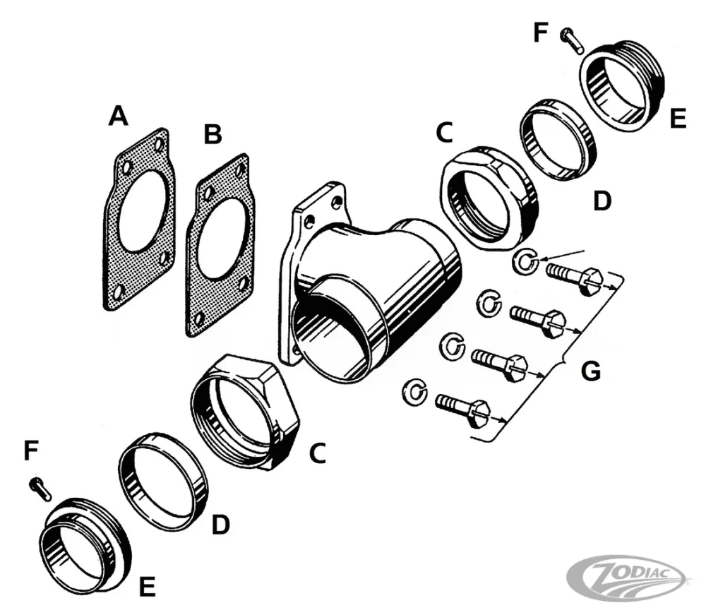 COLONY intake manfold nuts OHV40-54 Chr Harley-Davidson
