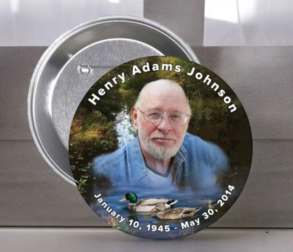 Duck Pond Memorial Button Pin (Pack 10)