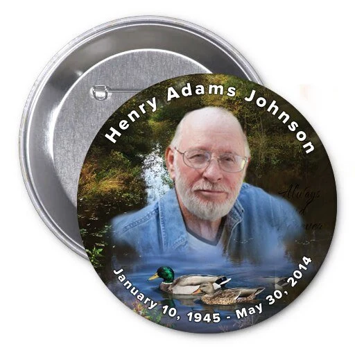 Duck Pond Memorial Button Pin (Pack 10)