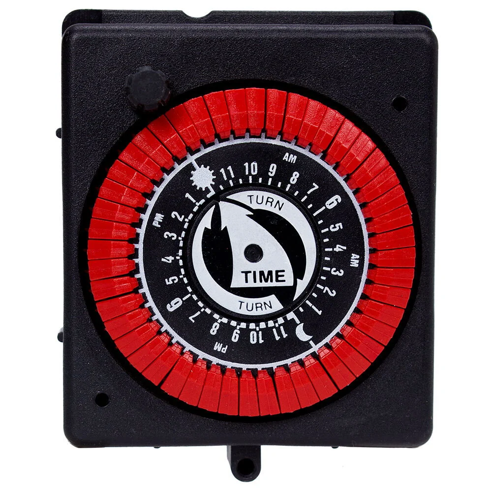 Intermatic - PB914N66 - 24-Hour 208-277V Mechanical Panel Mount Timer Met de hand Override, 48 Trippers