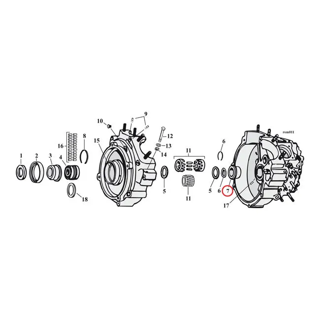 Jims Crankcase Bushing Pinion +.002 Inch Harley-Davidson
