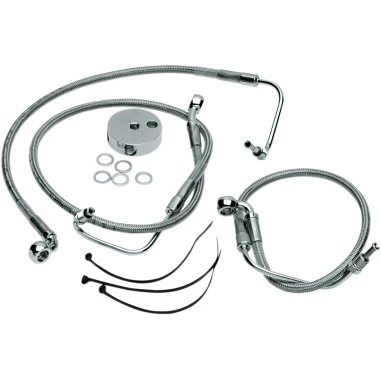 Latiguillo Freno Delantero Para Harley-Davidson Road King 00-07 FLHR Zwart Kunststof