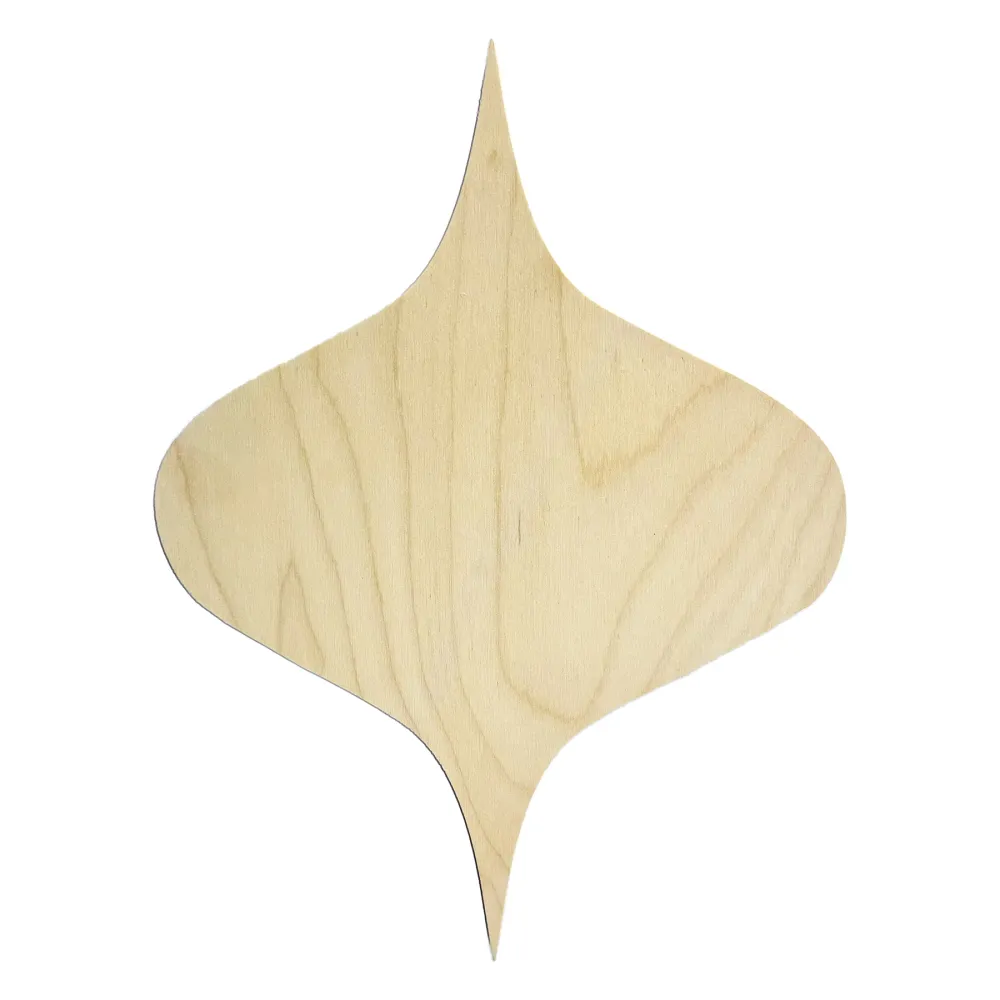 Trekell Retro Ornament Panel - Wooden Painting Canvasdoek met Tandkrans