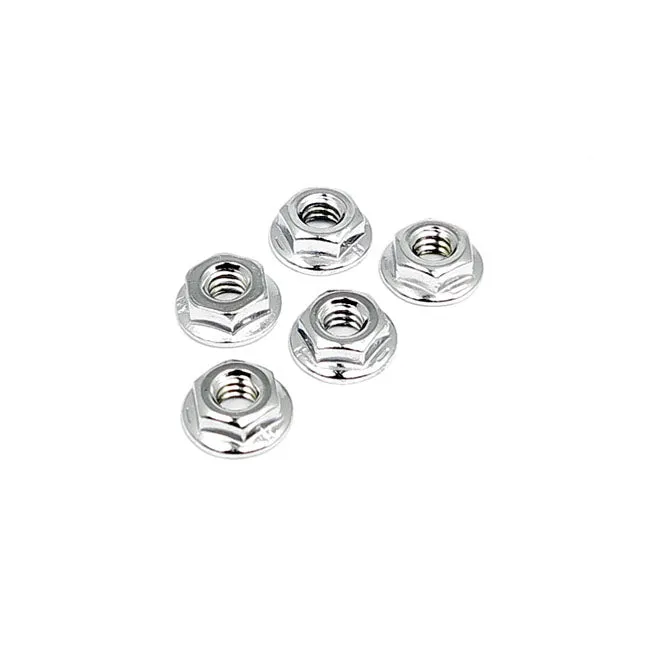 Tuerca De Seguridad Con Brida De 5/16-24 Cromada Para Harley Davidson