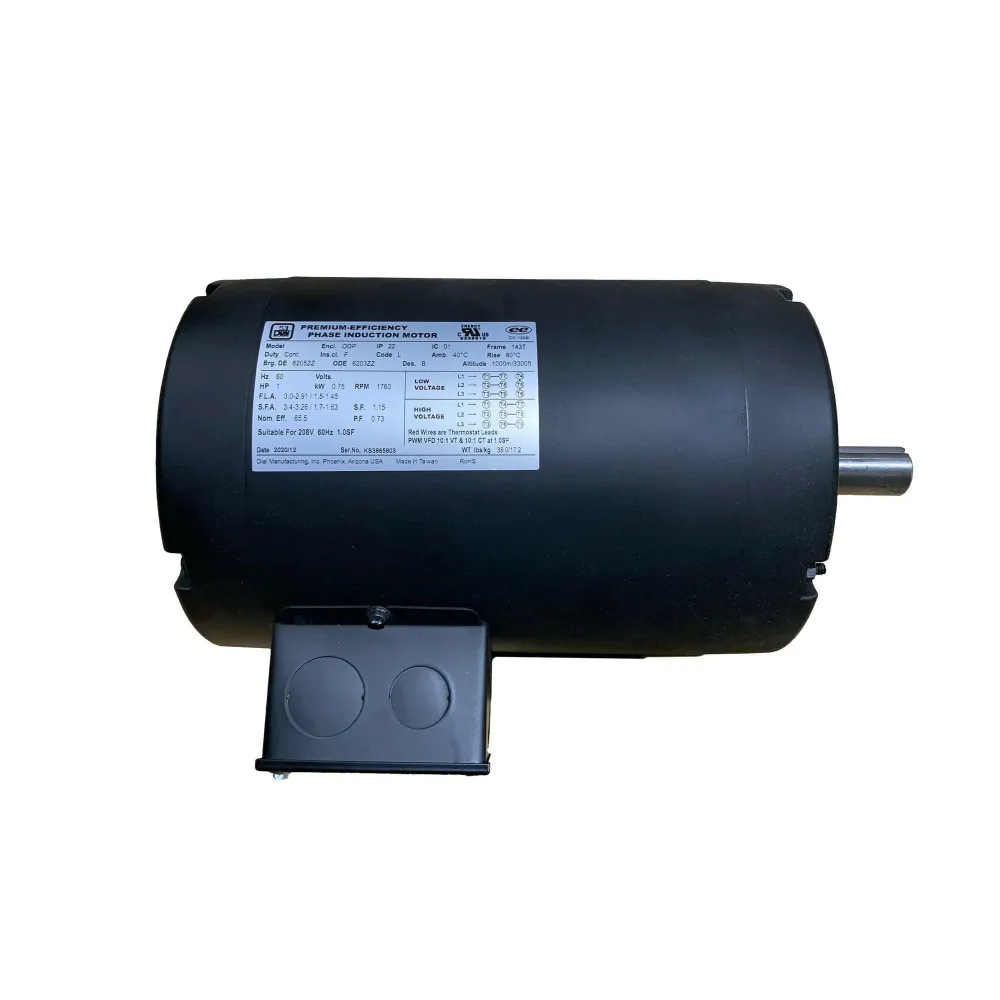 Industrieel Gecertificeerd Dial Manufacturing 230/460V 3 HP 3 Phase Industrial Motor
