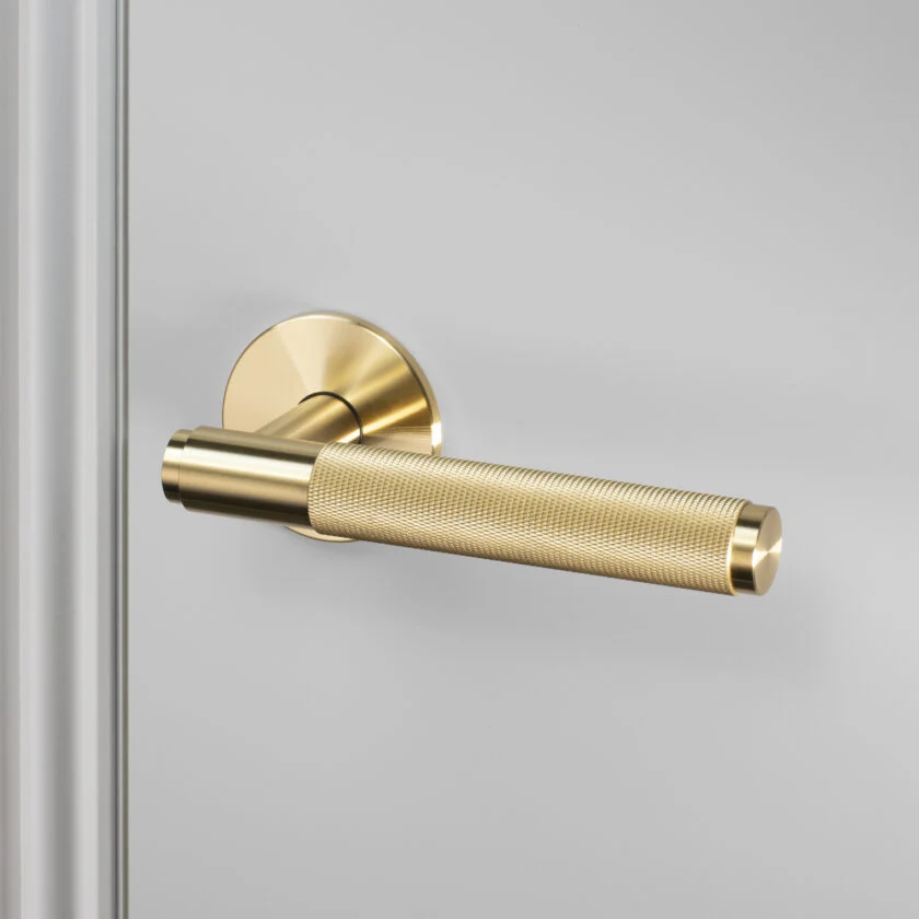 FIXED DOOR HANDLE / SINGLE-SIDED / CROSS / MESSING