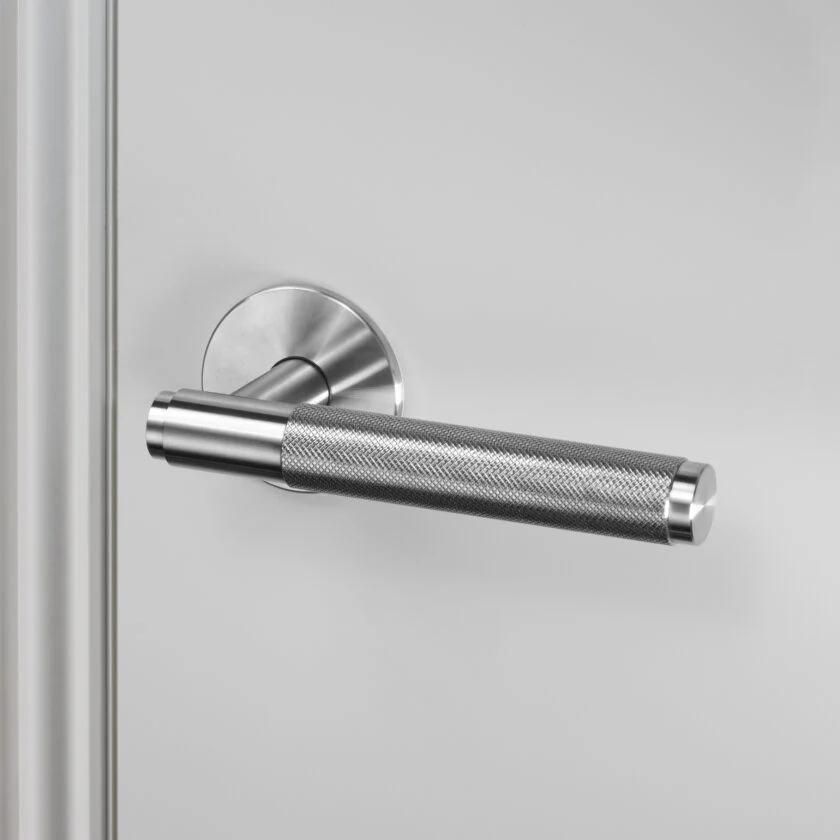 FIXED DOOR HANDLE / SINGLE-SIDED / CROSS / STAAL