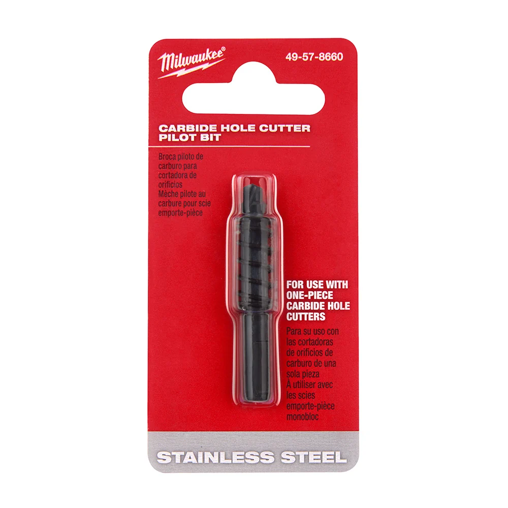 MILWAUKEE ONE-PIECE CARBIDE HOLE CUTTER PILOT BIT