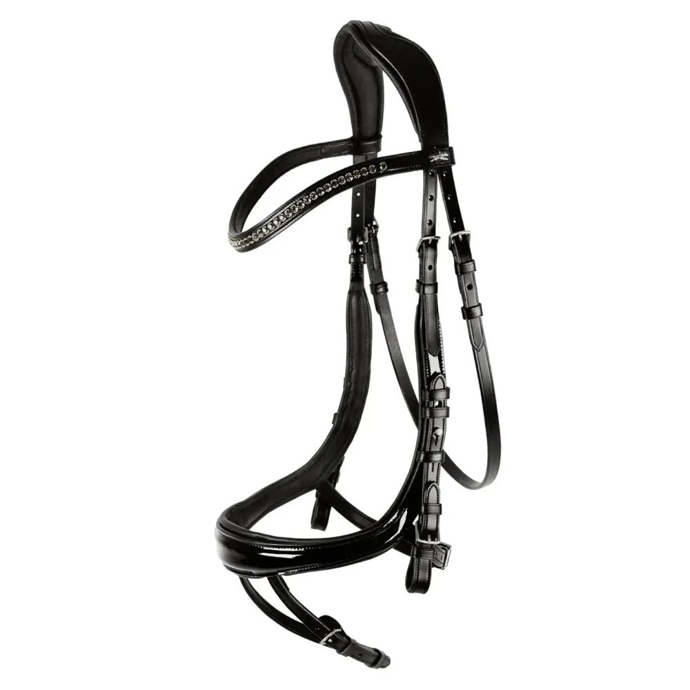 OEM Kwaliteit Equitus Beta Bridle Black/Patent Grey/Silver X-Full