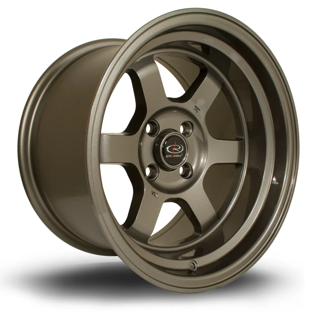 Rota Grid V 15x9" 4x114.3 ET0, Warm brons | Waterdicht | Corrosiebestendig