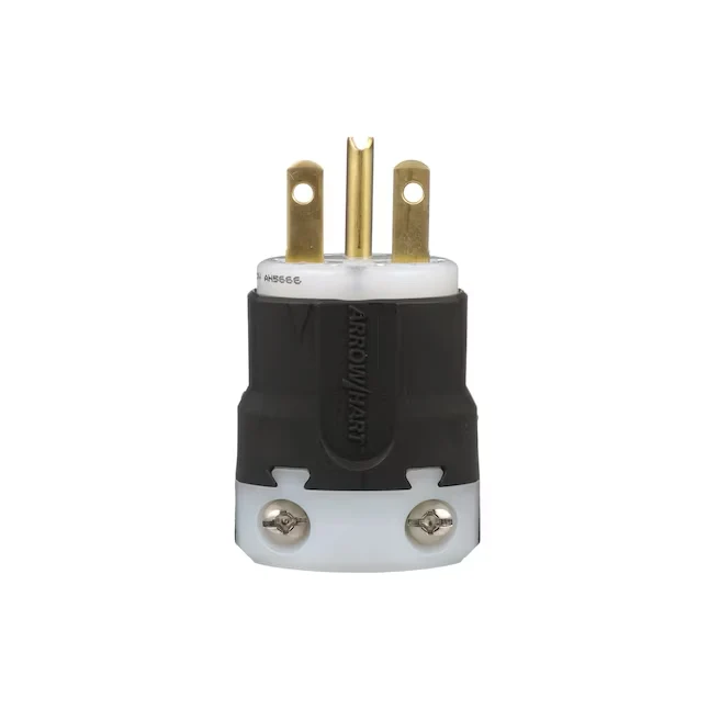 Eaton Arrow Hart 15-Amp 250-Volt NEMA 6-15 3-wire Grounding Industrial Straight Plug, Ebbenhout