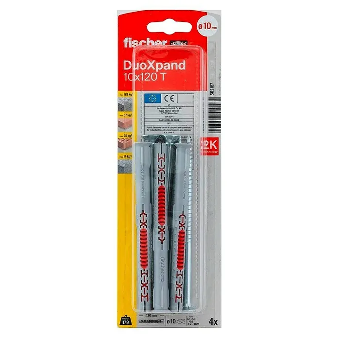 Industrieel Zwaar Belast Fischer Constructieplug DuoXpand T40 - Ø x l: 10 x 120 mm, 4 st.