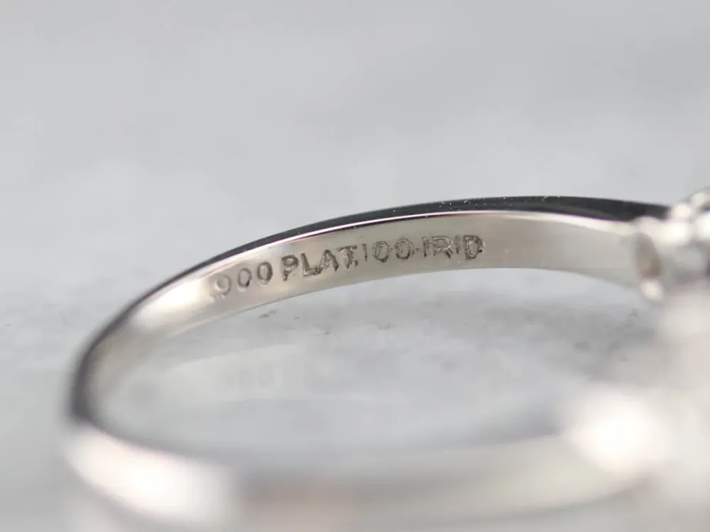 Amazing Platinum Ruby and Diamond Engagement Ring - DIN Norm