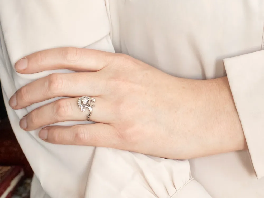 Antiek Jabel Botanical Diamond Cluster Ring