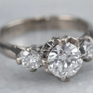 Antique Inspired Diamond Engagement Ring - DIN Norm