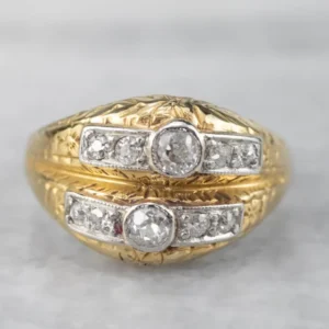 Antique Old Mine Cut Diamond Ring - DIN Norm