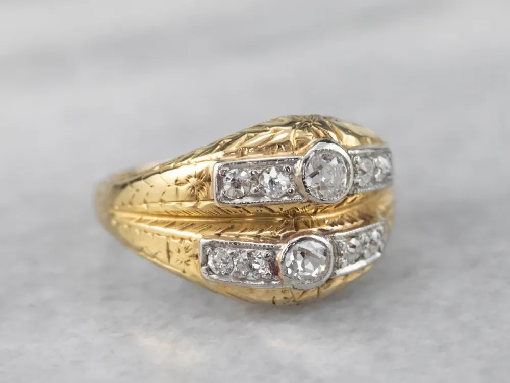 Antique Old Mine Cut Diamond Ring - DIN Norm