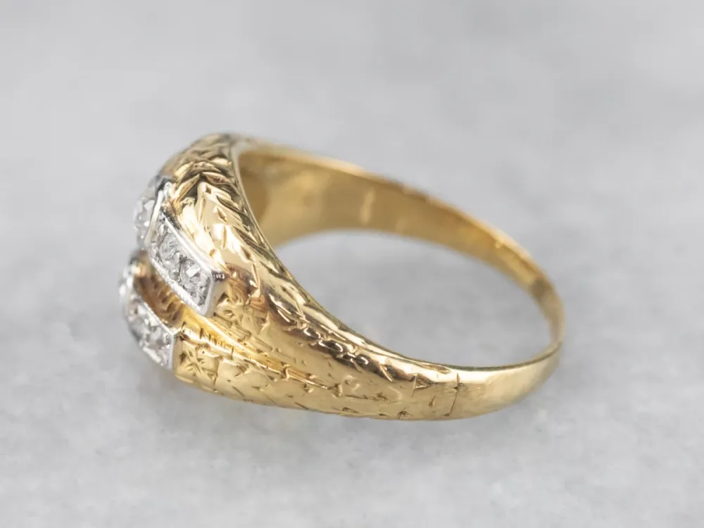 Antique Old Mine Cut Diamond Ring - DIN Norm