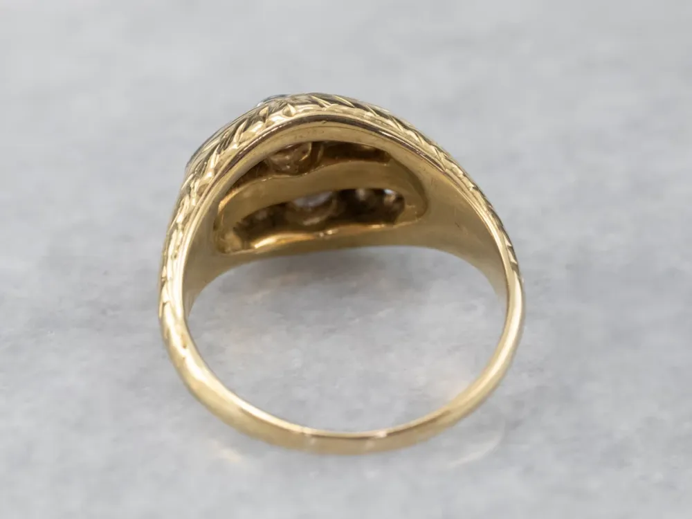 Antique Old Mine Cut Diamond Ring - DIN Norm