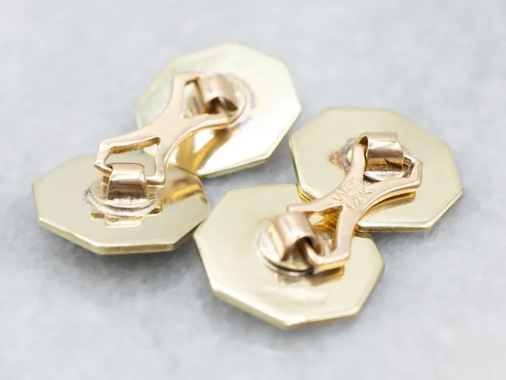 Antique Synthetic Sapphire Cufflinks met CE-Keurmerk
