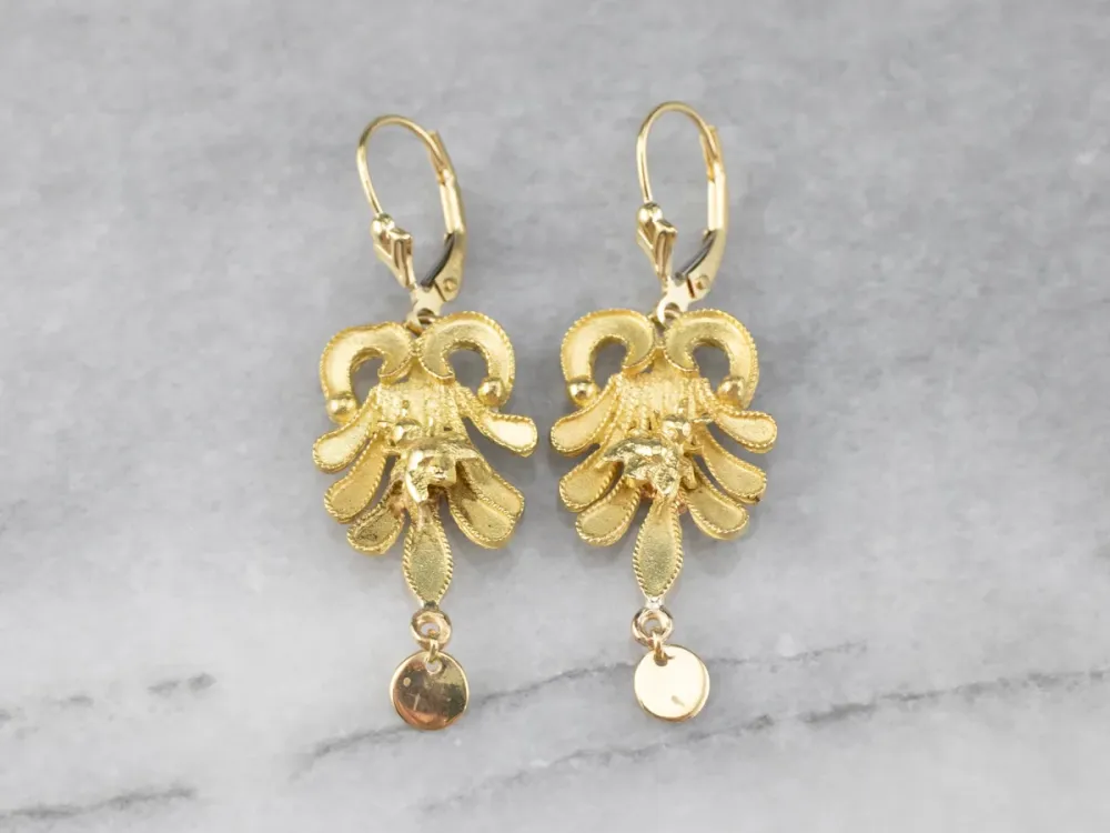Botanical Bee Verguld Drop Earrings met CE-Keurmerk