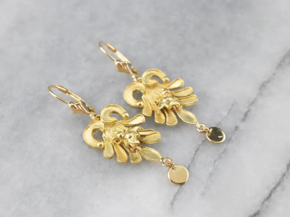 Botanical Bee Verguld Drop Earrings met CE-Keurmerk